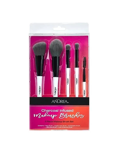 Ensemble de 5 pinceaux de maquillage infusés au charbon Ardell Andrea