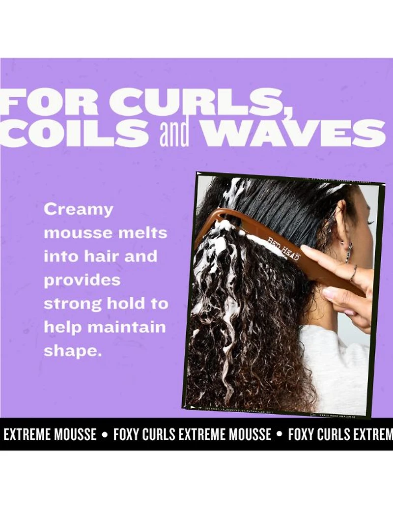 Mousse coiffante Bed Head Foxy Curls pour cheveux bouclés, fixation forte - 250 ml