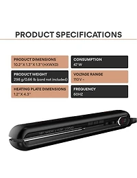 Fer à lisser professionnel GAMA G-EVO Silk Chrome Titane 1,2 pouce