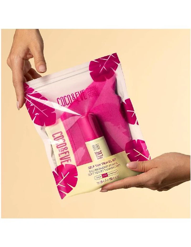 Coffret de voyage autobronzant Coco & Eve foncé