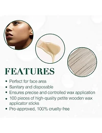 Bâtonnets applicateurs en bois CleanEasy pour cire - Lot de 100