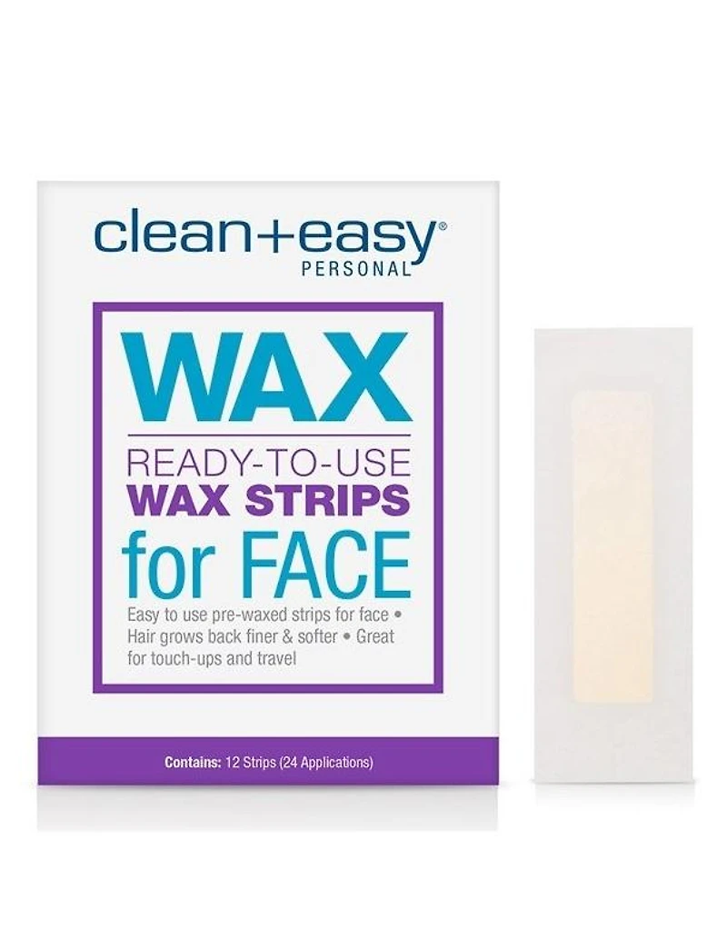 CleanEasy Ready-To-Use Wax Strips for Face - 12pc