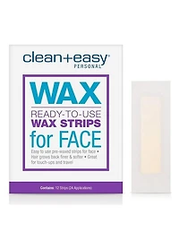 CleanEasy Ready-To-Use Wax Strips for Face - 12pc