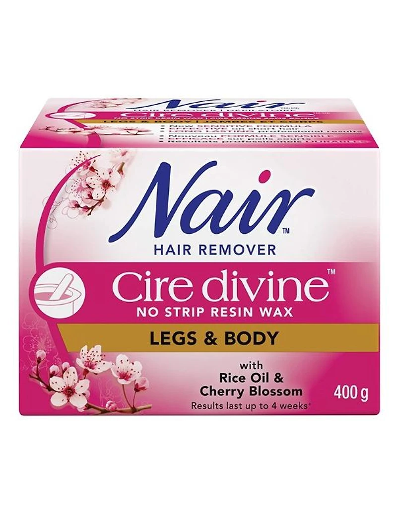 Cire à la résine micro-ondes Nair Cire Divine pour jambes et corps - 400 g