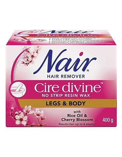 Cire à la résine micro-ondes Nair Cire Divine pour jambes et corps - 400 g