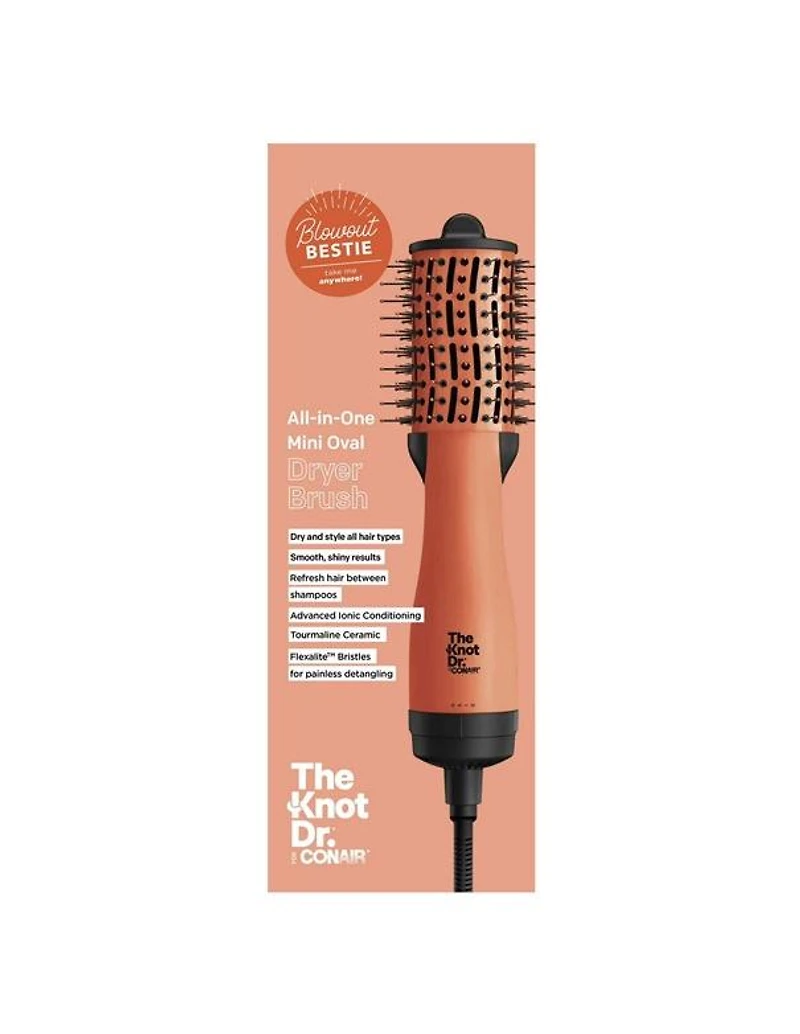 Conair All-in-One Mini Oval Dryer Brush Apricot