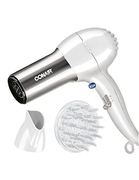 Sèche-cheveux ionique en céramique chromée Conair blanc