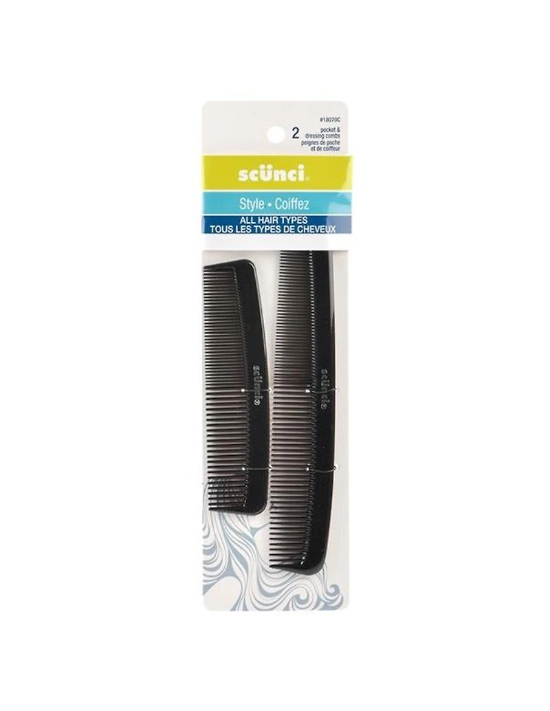 Lot de 2 peignes de poche et de pansement Conair