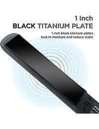 CROC Hybrid Black Titanium 1 inch Flat Iron