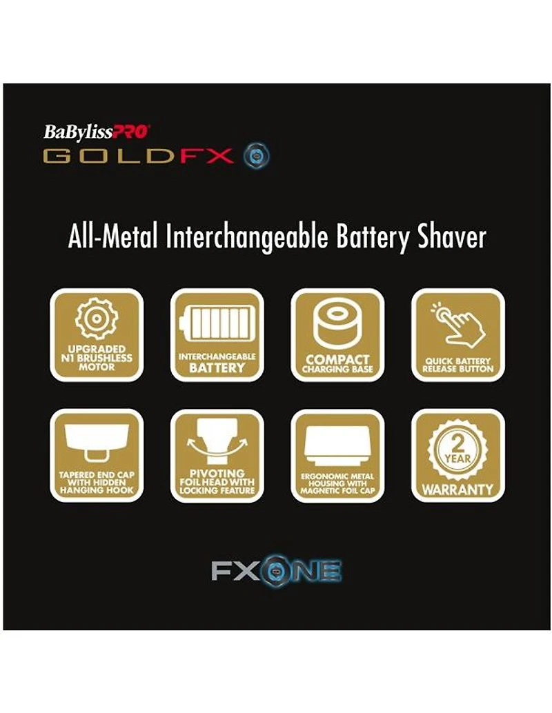 BabylissPro Fxone Goldfx Double Foil Shaver