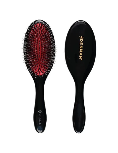 Brosse coussinée en nylon et poils de sanglier Denman