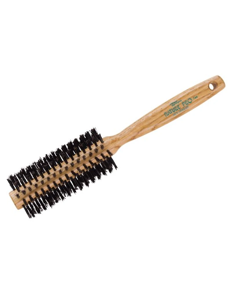 Brosse circulaire Dannyco Nature Pro en chêne avec poils de sanglier, grand modèle