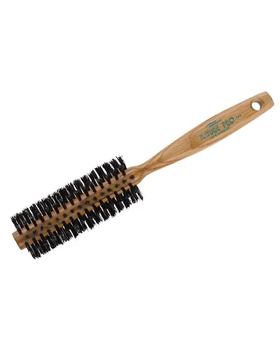 Brosse ronde en bois de chêne avec poils de sanglier Nature Pro de Dannyco, moyenne