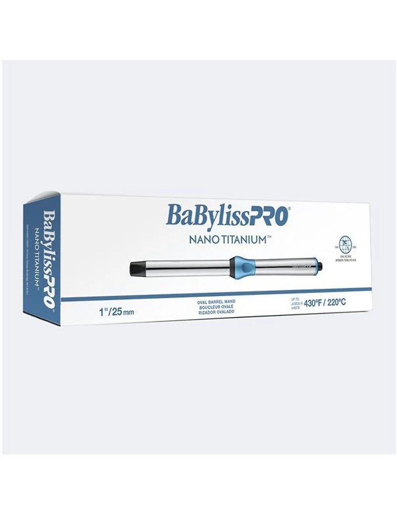 BaBylissPRO Nano-Titanium Oval Barrel Curling Wand 1