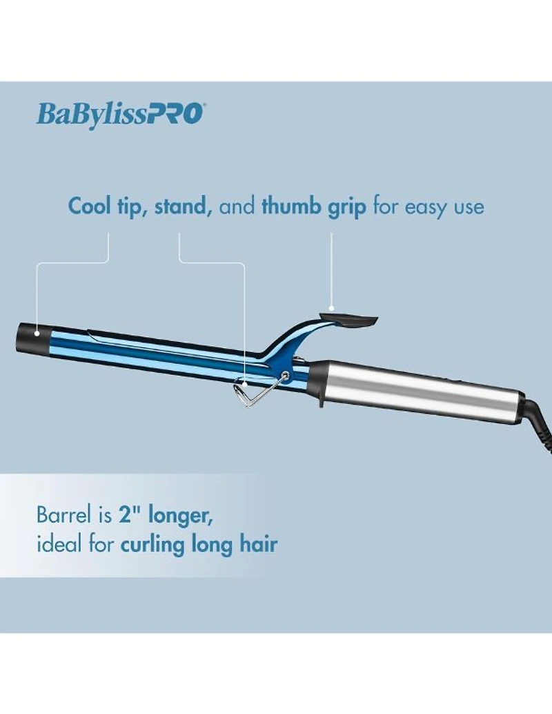 Fer à friser BabylissPro Nano Titanium à barillet allongé 1"
