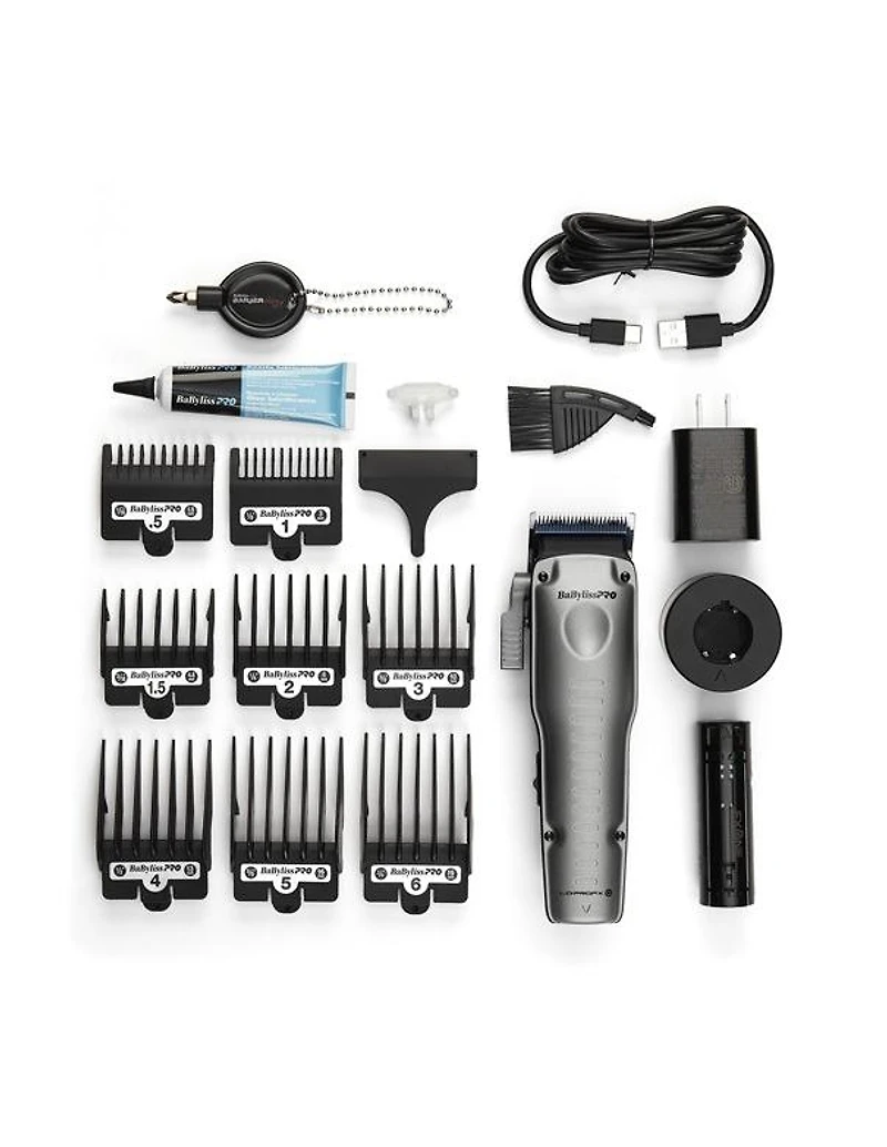 Tondeuse à cheveux BabylissPro Fxone Lo-profx haute performance à profil bas, argentée