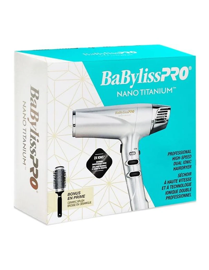 Sèche-cheveux haute vitesse BabylissPro Nano Titanium Stella