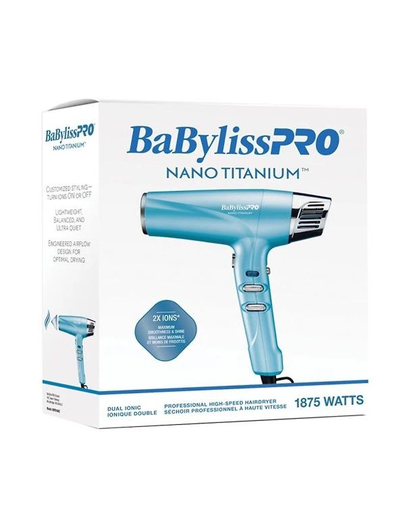 Sèche-cheveux Babylisspro Nano Titanium Dual Ionic haute vitesse