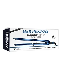 BabylissPro Nano Titanium Optima Stainless Steel Flat Iron Midnight Blue 1-1-4