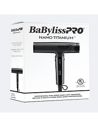 Sèche-cheveux BaBylissPRO Nano Titanium haute vitesse Nano Light (noir mat)