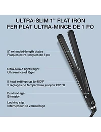 BaBylissPRO Nano Titanium Ultra Slim Flat Iron 1inch - Black