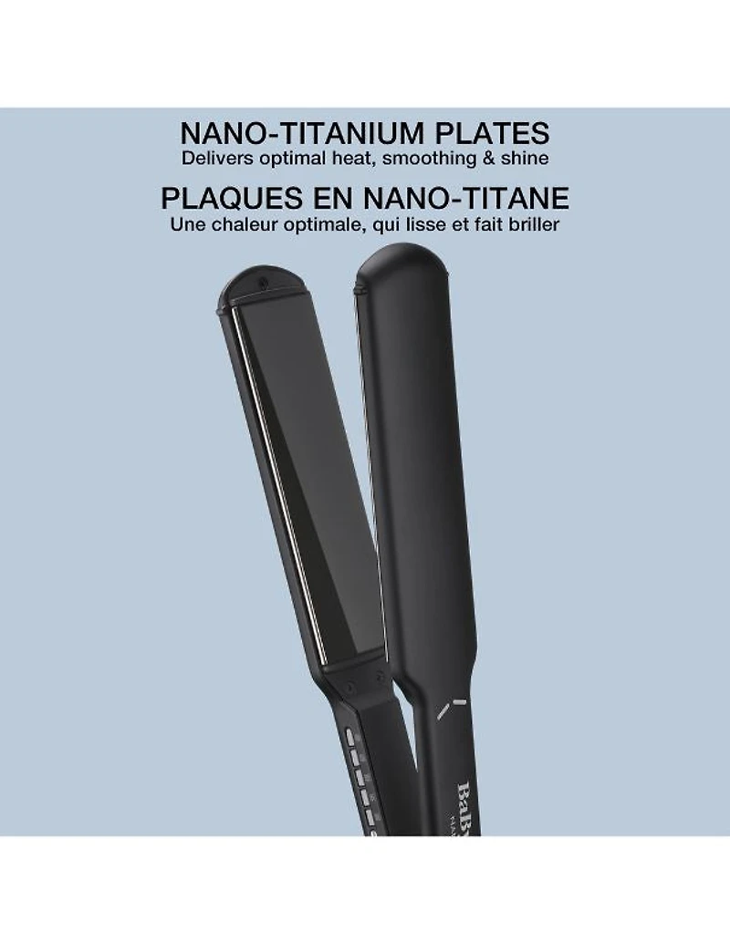 BaBylissPRO Nano Titanium Ultra Slim Flat Iron 1-1/2 - Black