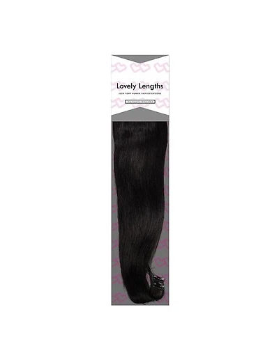 Extensions à clips Lovely Lengths 16 pouces, couleur 1B, noir naturel