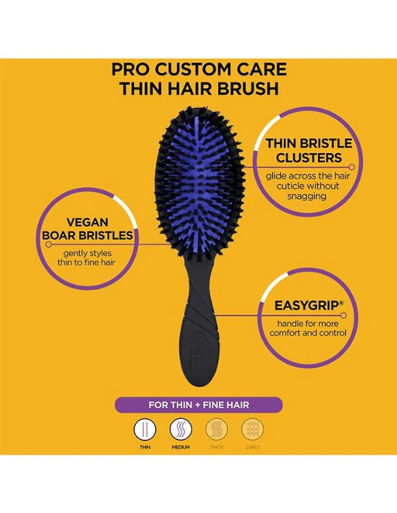 Brosse Wet Brush douce pour cheveux fins à clairsemés
