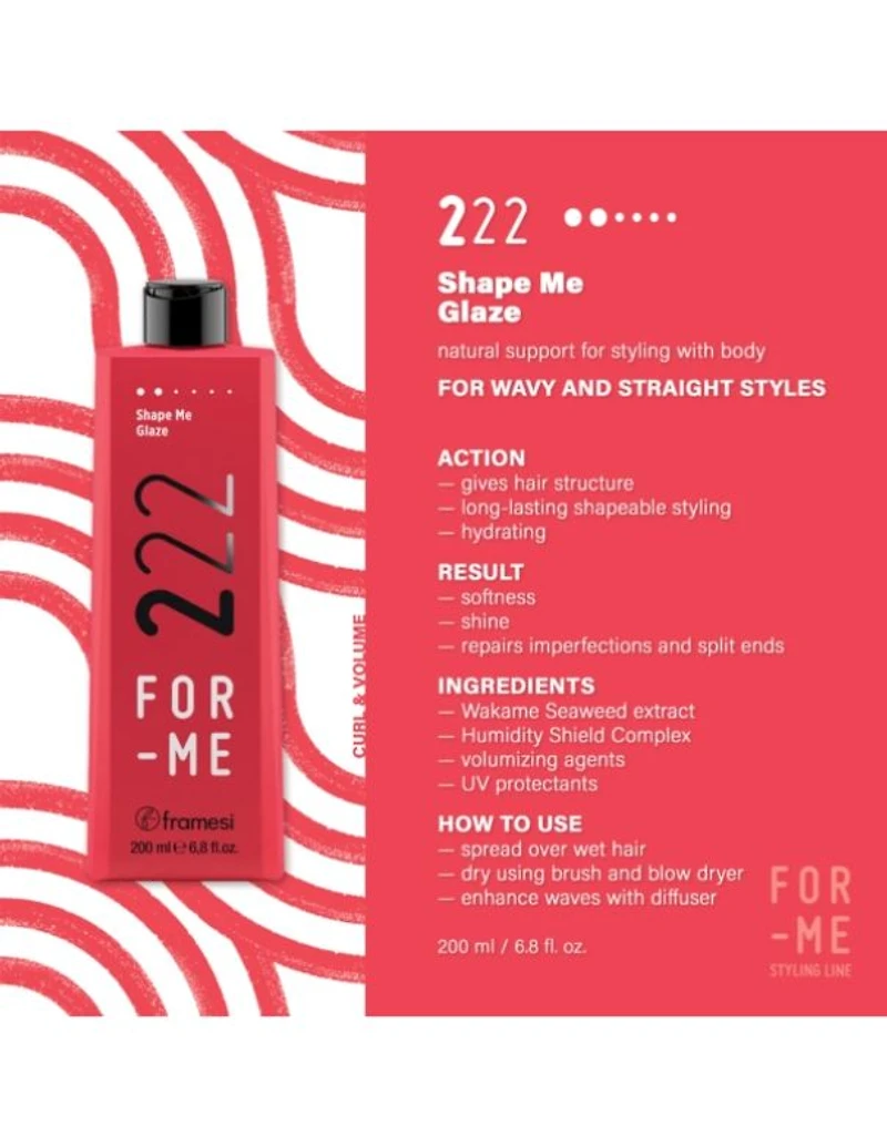 Framesi FOR-ME Shape Me Glaze 222 - 200ml