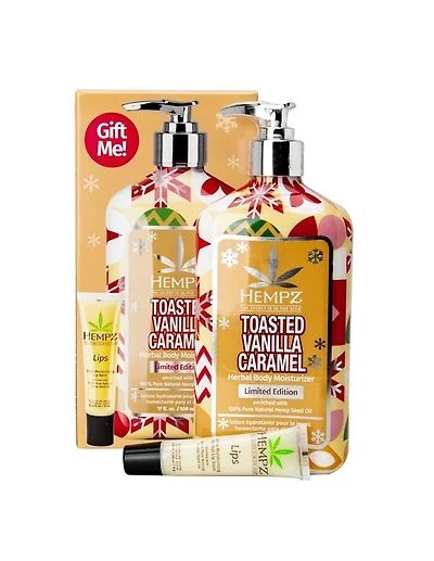 Coffret cadeau Hempz Toasted Vanilla Caramel Body Moisturizer Lip Balm