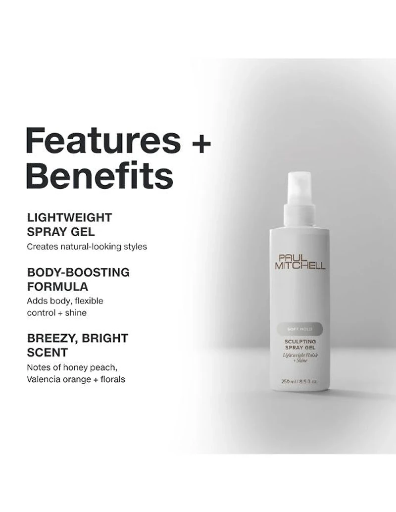 Paul Mitchell Spray Gel Coiffant Fixation Souple - 250ml
