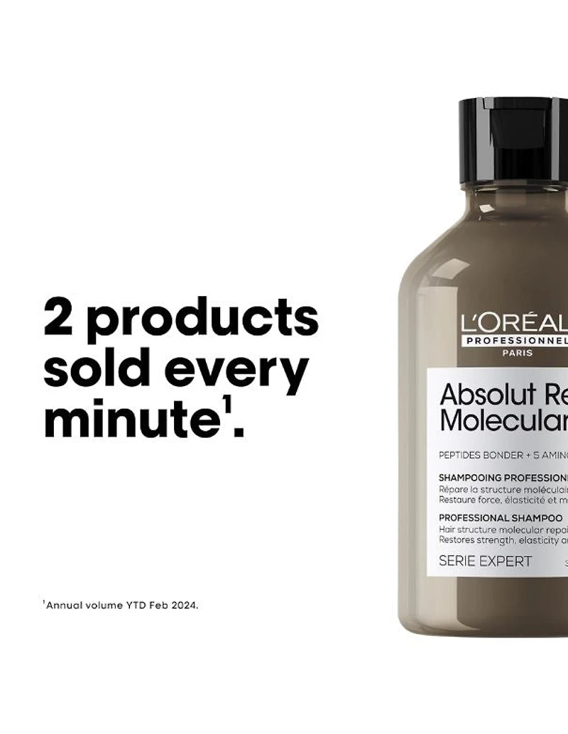 Shampooing L’Oréal Absolute Repair Molecular - 300 ml