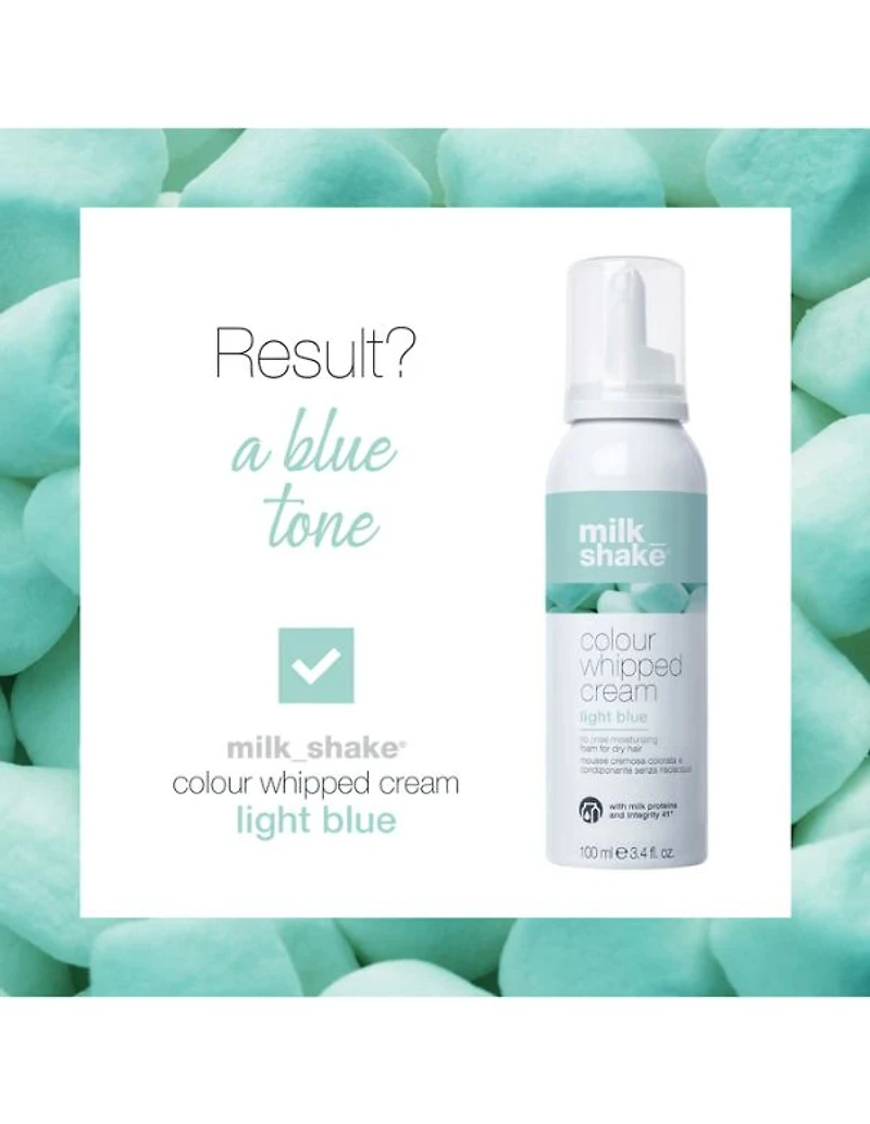 Milkshake couleur crème fouettée bleu clair - 100 ml