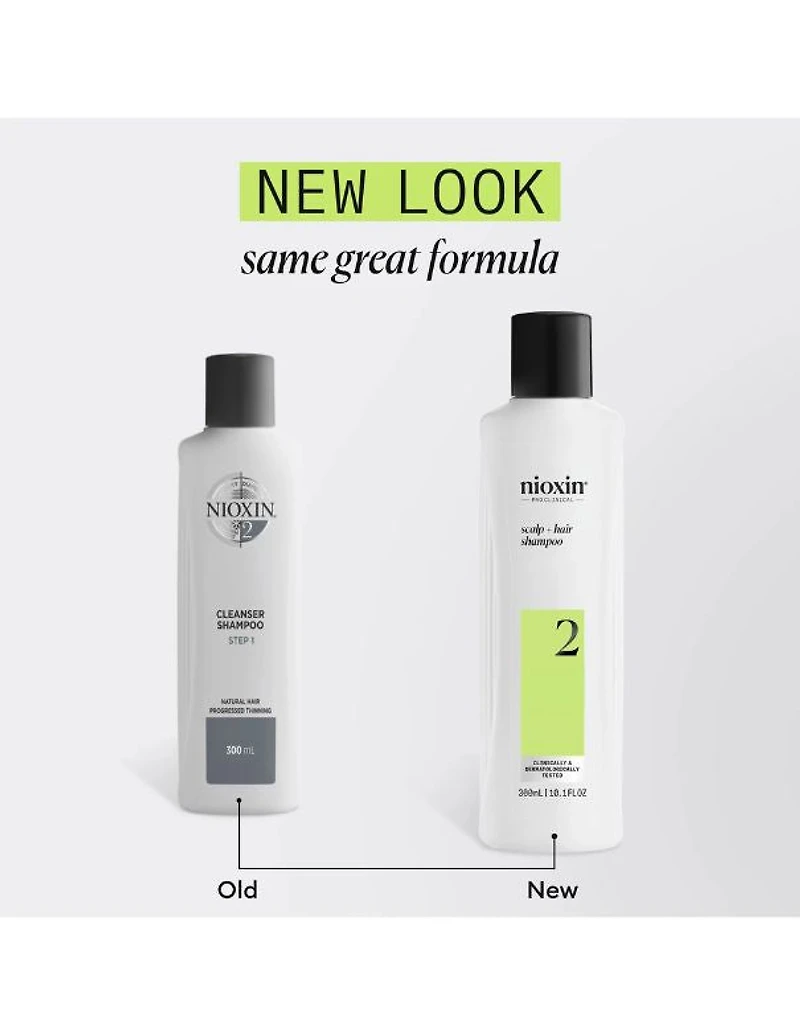 Shampoing Nioxin System 2 pour cuir chevelu et cheveux - 300 ml