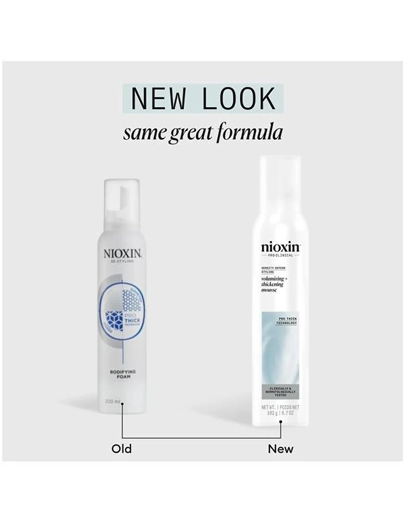 Mousse coiffante volumisante et épaississante Nioxin Density Defend - 192 g