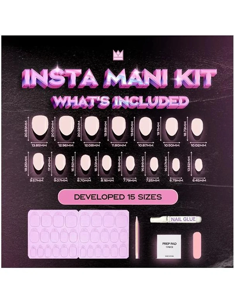 Kit de pose d'ongles à coller RPNZL