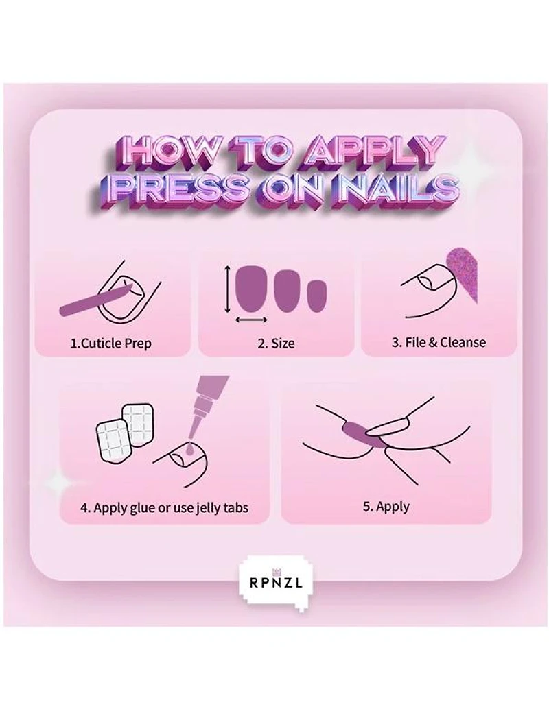 RPNZL Press-on Toenail Kit - Mulan