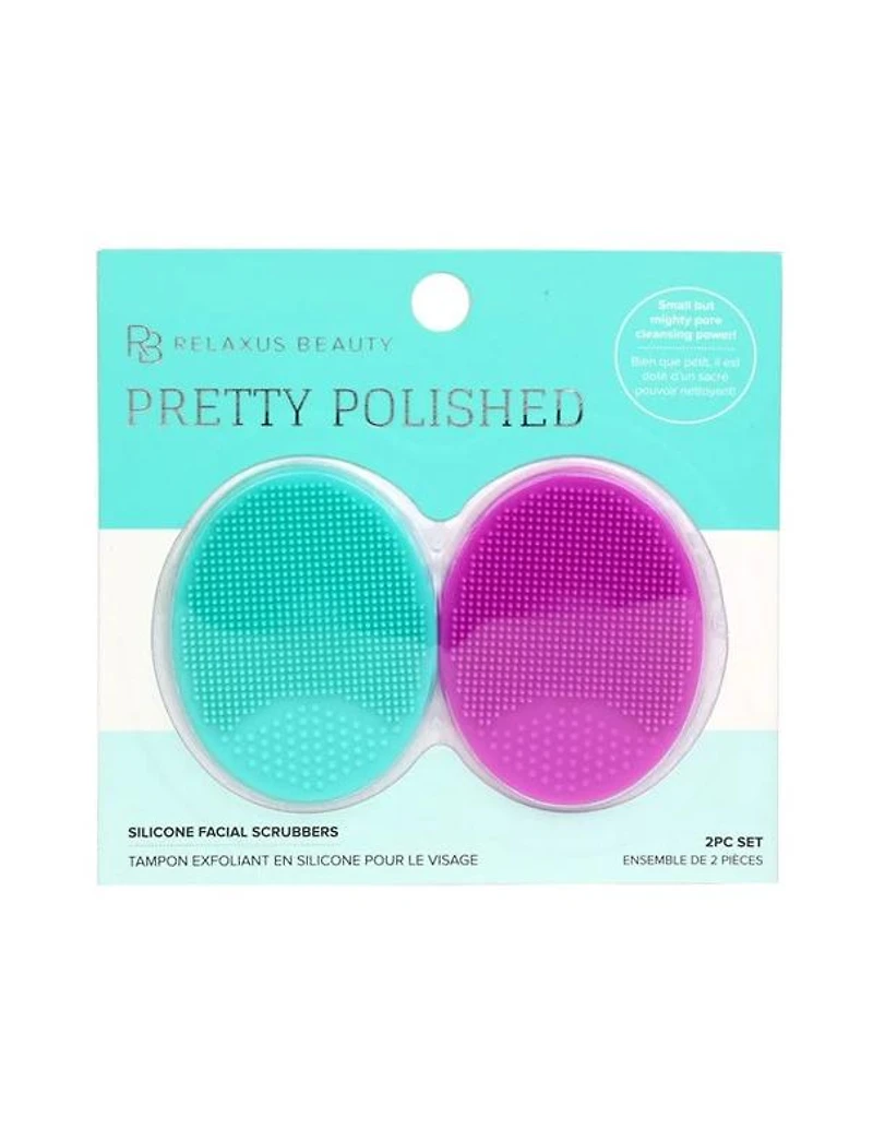 Lot de 2 gommages visage en silicone poli Relaxus Pretty
