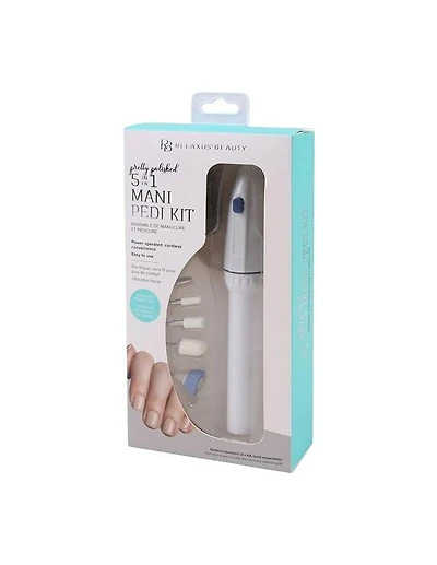 Kit manucure et pédicure 5 en 1 Relaxus Pretty Polished