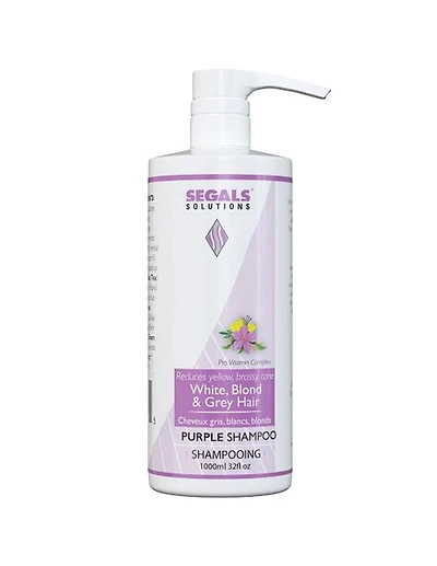 Shampooing violet Segals pour cheveux blancs, blonds et gris - 1 L