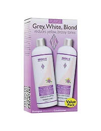 Duo violet cheveux blonds blancs et gris de Segals