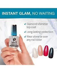 Top Coat Effet Diamant Seche FX Bleu - 14 ml