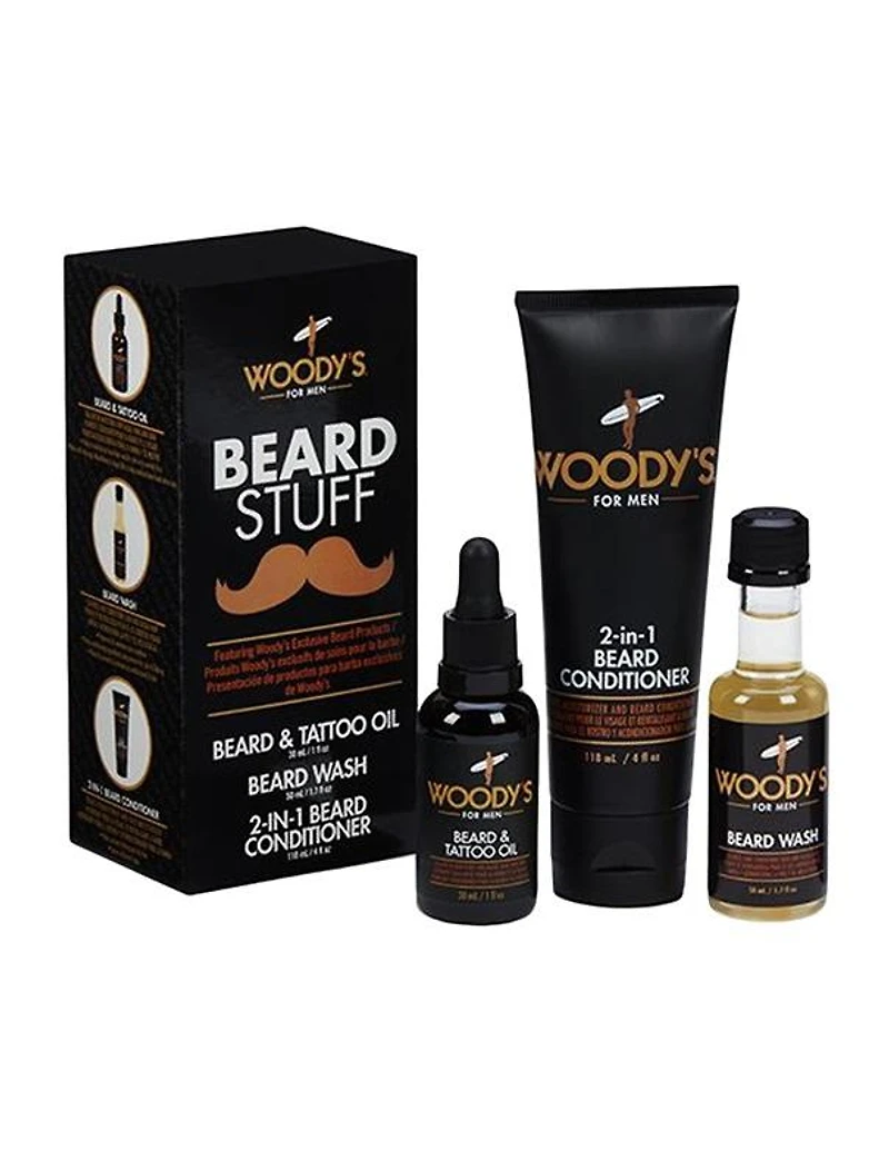 Kit de 3 accessoires pour barbe de Woody