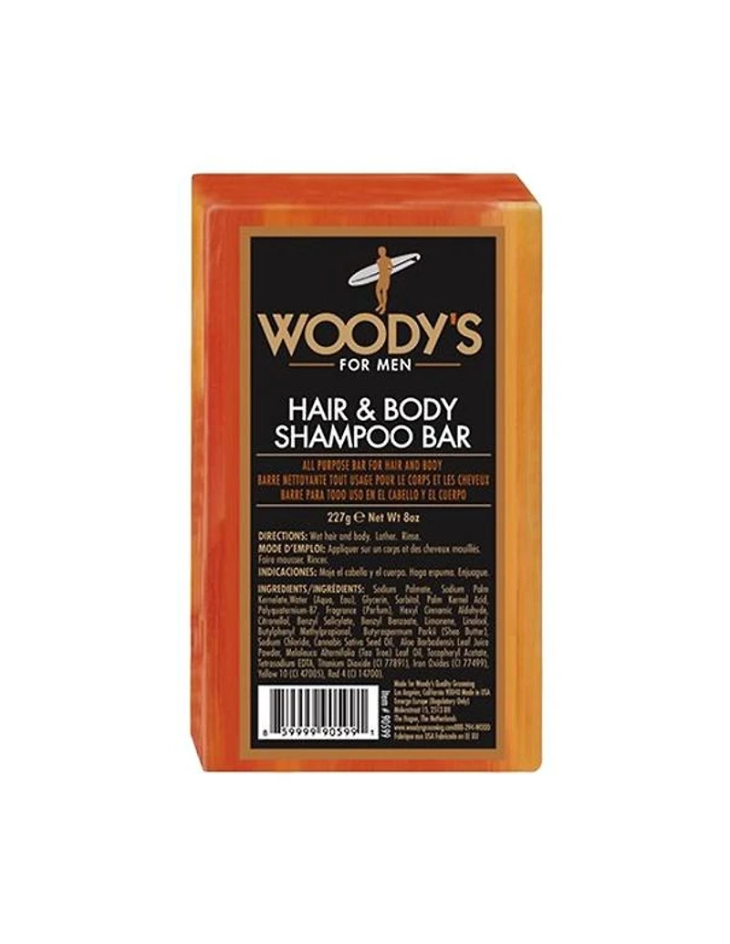 Shampoing solide pour cheveux et corps de Woody's - 227 g