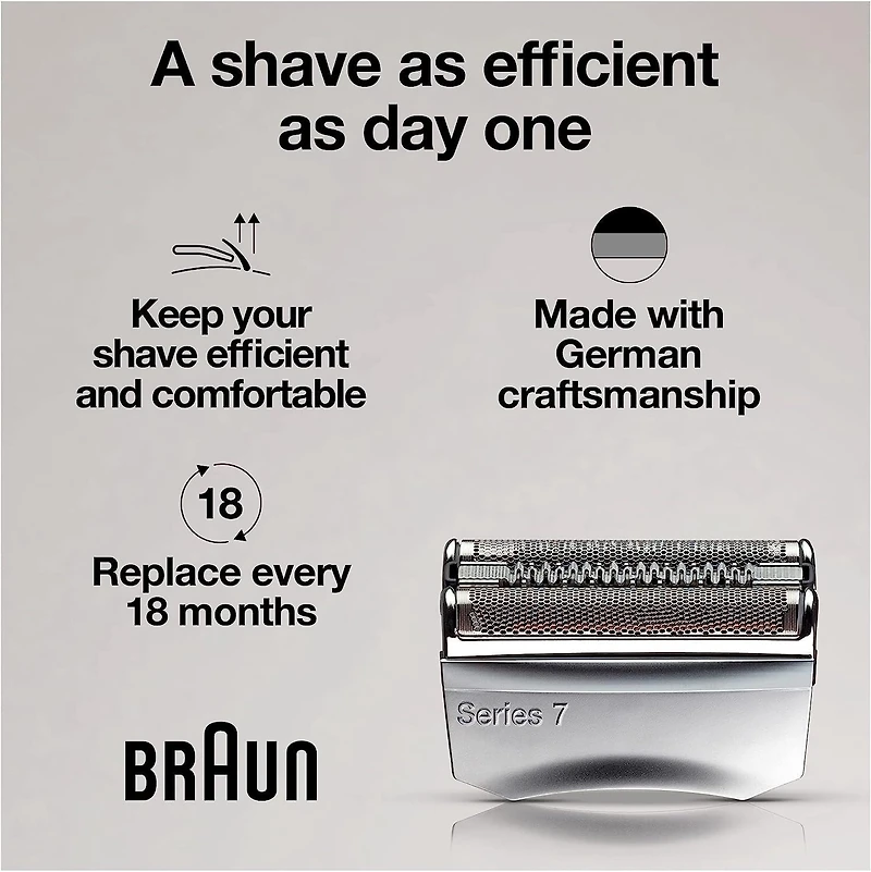 Braun 70S  Series 7 Foil and Cutter Replacement Head, Silver