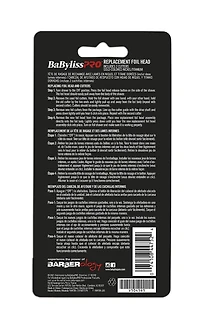 BaBylissPRO Replacement Foil Head and Cutter for FoilFX02 Double Foil Shaver (Black), FXRF2B