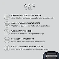Panasonic   Arc5 Blade Wet/Dry Electric Shaver with cleaning unit ESLV97
