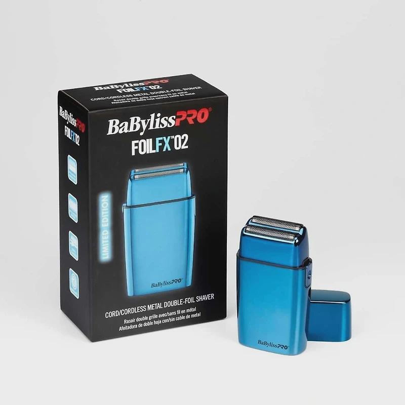 BaBylissPRO Blue Cord/Cordless Metal Double-Foil Shaver – FXFS2BL