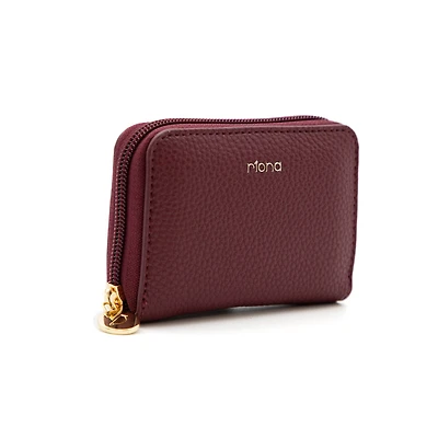 Riona Ketty Pebbled RFID Small Zip Around Wallet