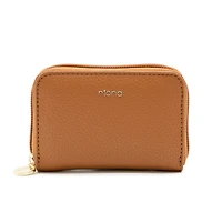 Petit portefeuille RFID à glissière en cuir grainé Riona Ketty